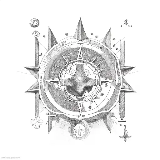 cancer zodiac sign tattoo design idea