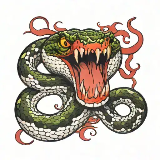 snake with rashes on the skin  tattoo design idea