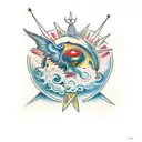 creation of Adam painting  tattoo design idea