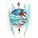 creation of Adam painting  tattoo design idea