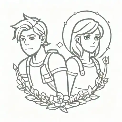 stardew valley couple tattoo tattoo design idea