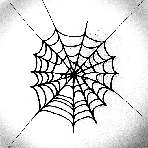 spider web tattoo design idea