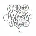 I love you all the way to heaven and back tattoo tattoo design idea