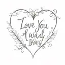 I love you all the way to heaven and back tattoo tattoo design idea