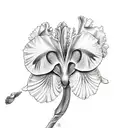 iris tattoo design idea