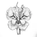 iris tattoo design idea