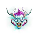 the word sinner with a devils tail coming off the s and horns on the r tattoo design idea