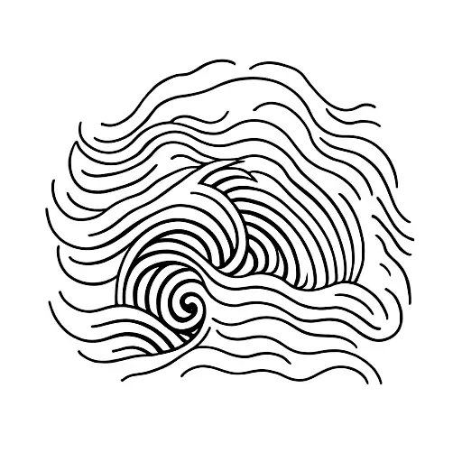 grate waves of Kanagawa tattoo design idea