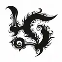 A unique design combining numbers and Persian calligraphy tattoo design idea