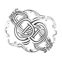 Eternity wording with infinity symbol for below thumb reason near wrist tattoo design idea