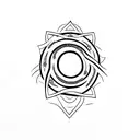 Eternity wording with infinity symbol for below thumb reason near wrist tattoo design idea