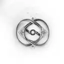 Eternity with infinity symbol for below thumb reason near wrist tattoo design idea