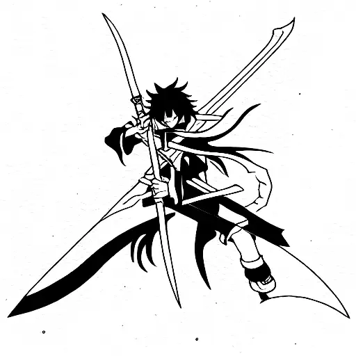 Demon Slayer anime Swords tattoo design idea