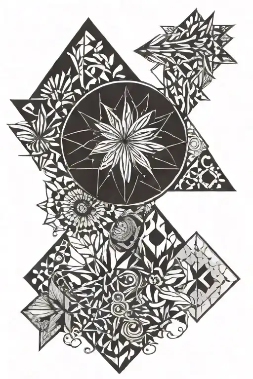 water arrow Mediterranean tattoo design idea