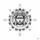 A spiritual mandala incorporating symbols of Goddess Hera tattoo design idea