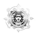 A spiritual mandala incorporating symbols of Goddess Hera tattoo design idea