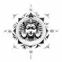 A spiritual mandala incorporating symbols of Goddess Hera tattoo design idea