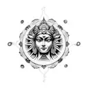 A spiritual mandala incorporating symbols of Goddess Hera tattoo design idea