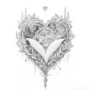 Cold Heart tattoo design idea