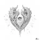 Cold Heart tattoo design idea