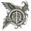 Philippians 4:13 written tattoo design idea