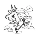 springbuck leaping tattoo design idea