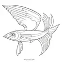 Sardine with redbull wings  tattoo design idea