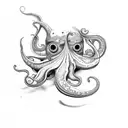 Squid tattoo design idea