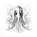 Squid tattoo design idea