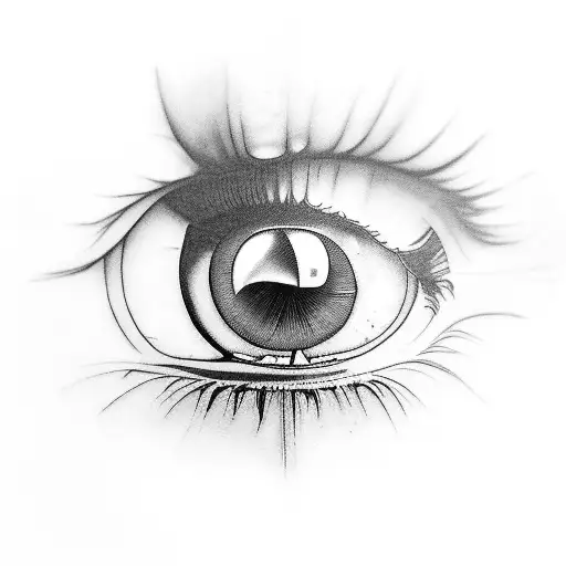 eye with against all odds tattoo design idea