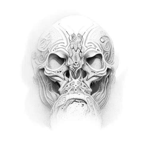 man sculpturing himself tattoo design idea