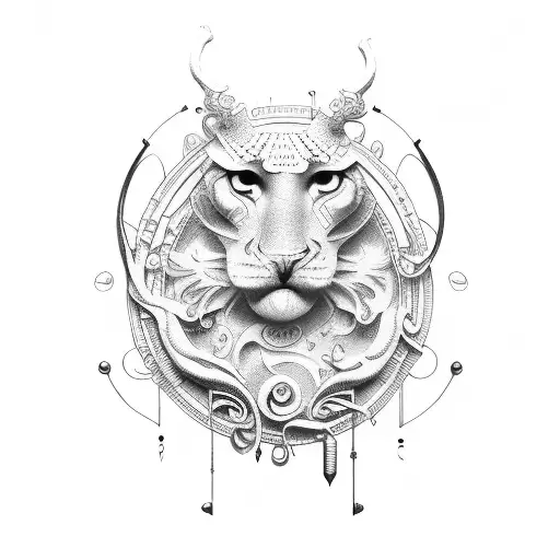 sculpturing music tattoo design idea