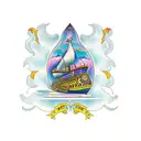 A traditional-style tattoo of The Beatles' Yellow Submarine tattoo design idea