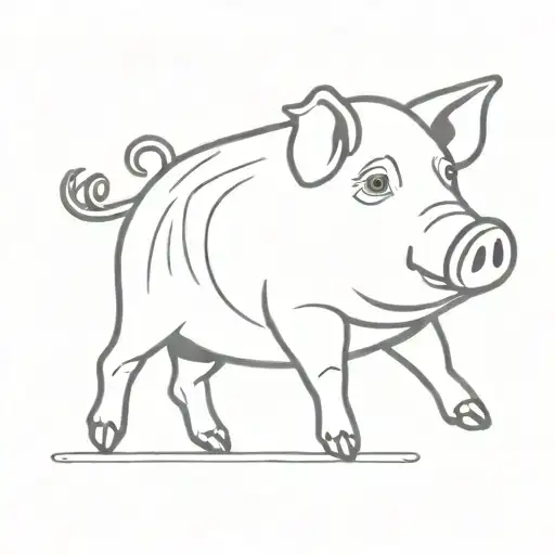 pig tattoo design idea
