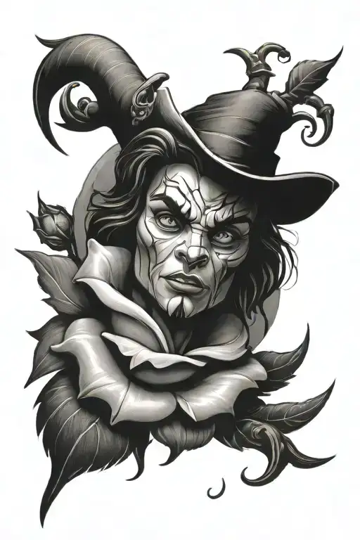 beauty and the beast tattoo design idea