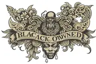 only text: 'black owned' tattoo design idea
