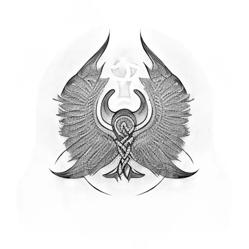 celtic raven tattoo design idea