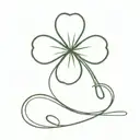four leaf clover say "how lucky are we" tattoo design idea