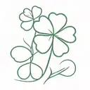 four leaf clover say "how lucky are we" tattoo design idea