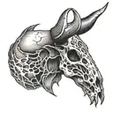 buffalo skull tattoo design idea