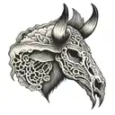 buffalo skull tattoo design idea