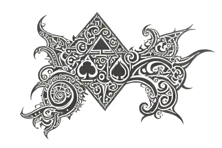 Gambling your life tattoo design idea