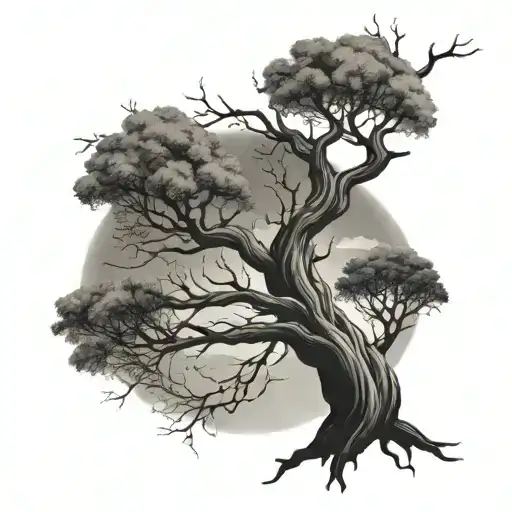 whomping willow, four seasons tattoo design idea