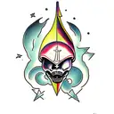 Alien abduction  tattoo design idea