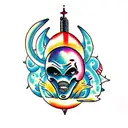 Alien abduction  tattoo design idea