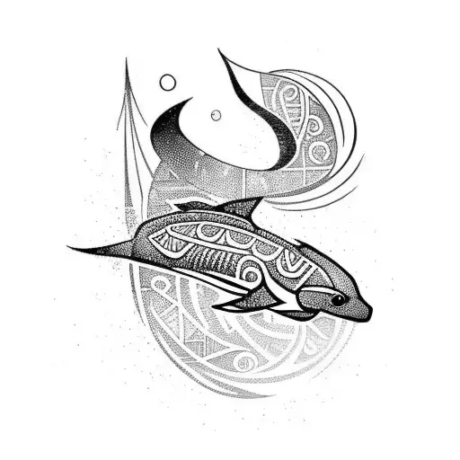polynesian orca tattoo design idea