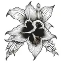 Columbine flower tattoo design idea