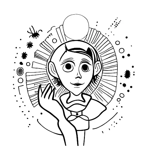 The hand of Coraline's mom tattoo design idea