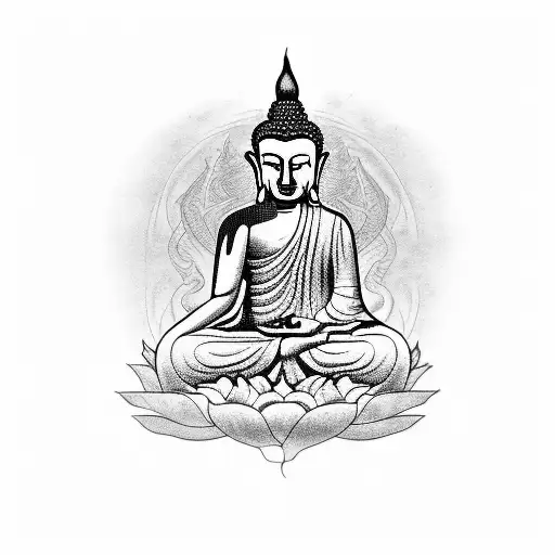 budha all body tattoo design idea