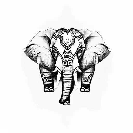 indú elephant tattoo design idea